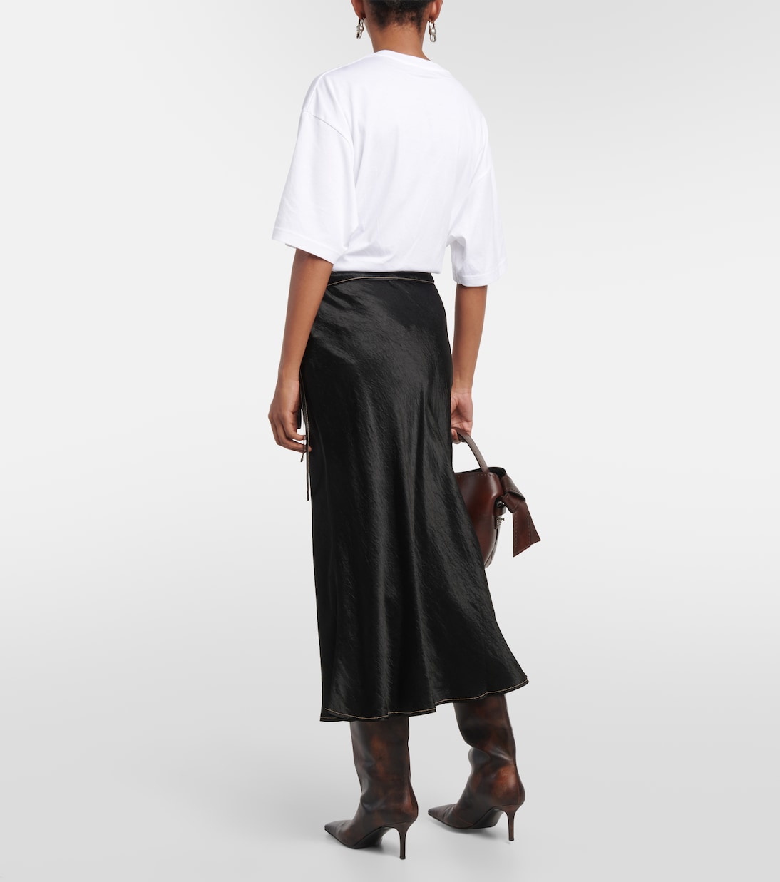 Gonna a portafoglio in raso | Acne Studios