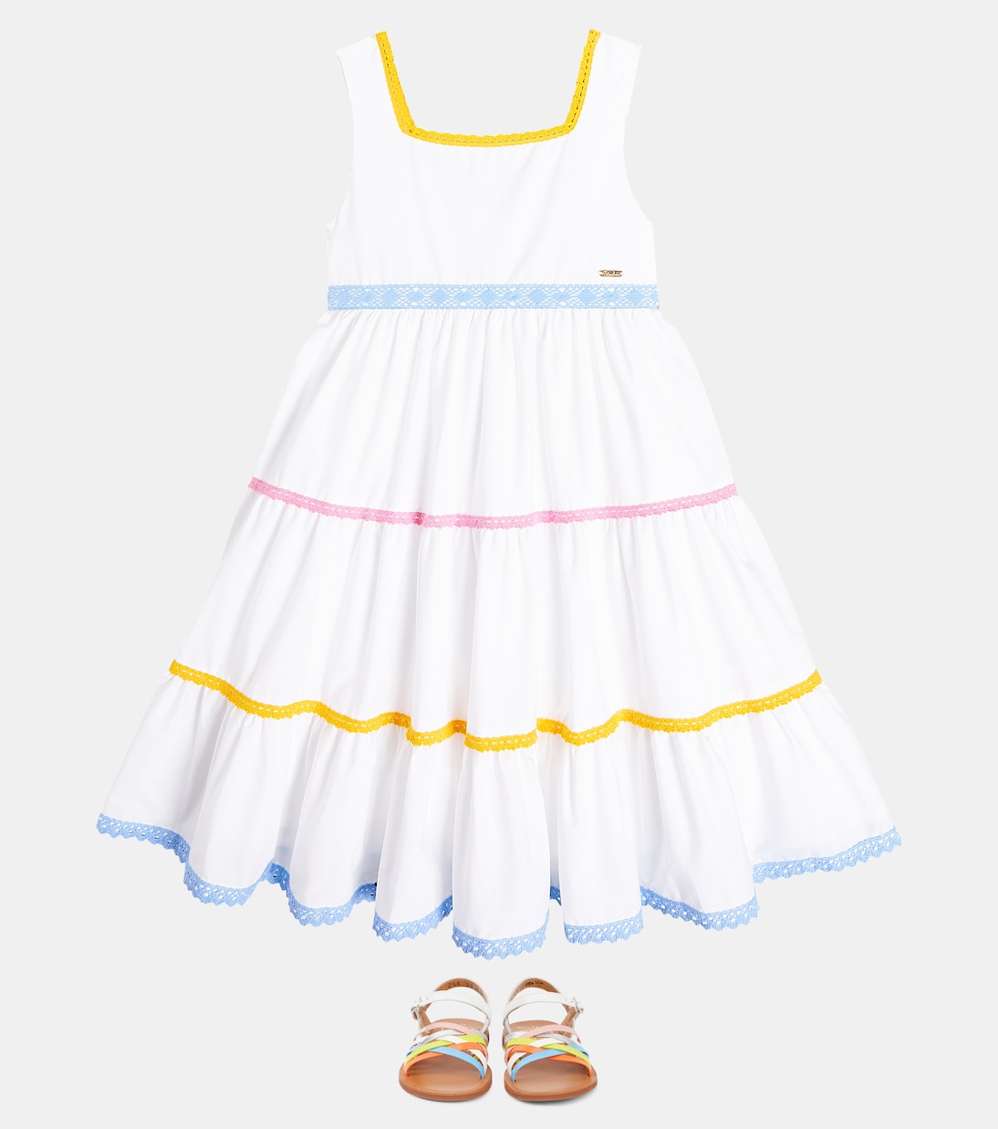 Tiered cotton dress | Patachou