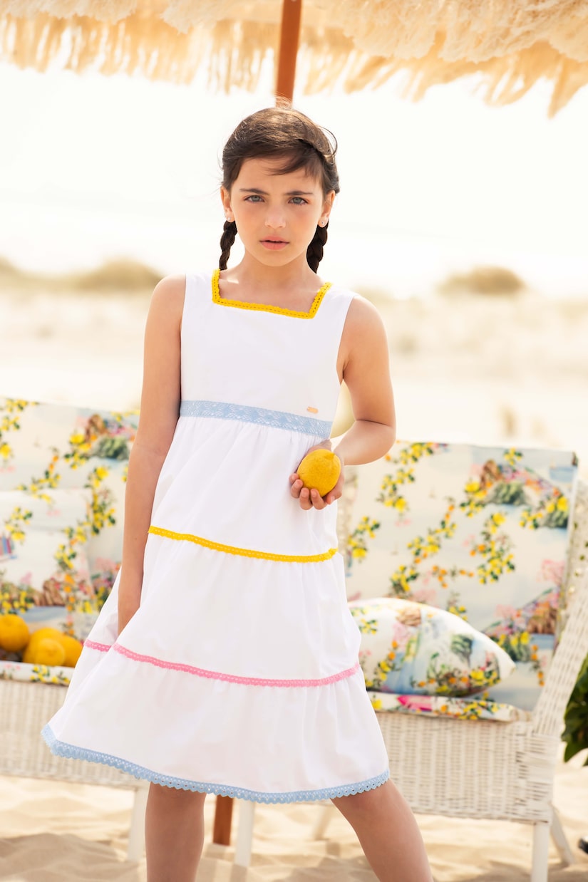 Tiered cotton dress | Patachou