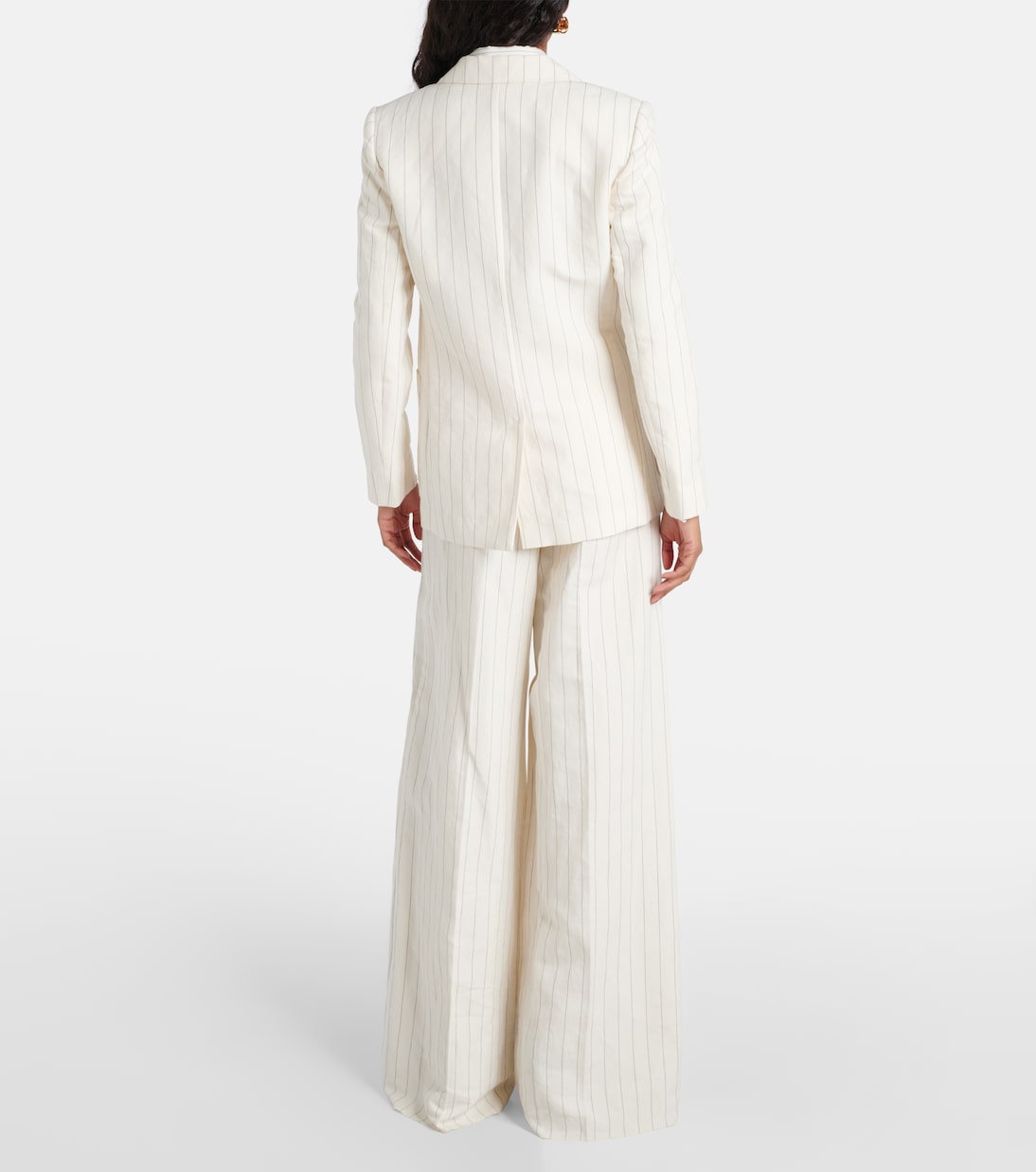 Blazer gessato in lino e cotone | Max Mara