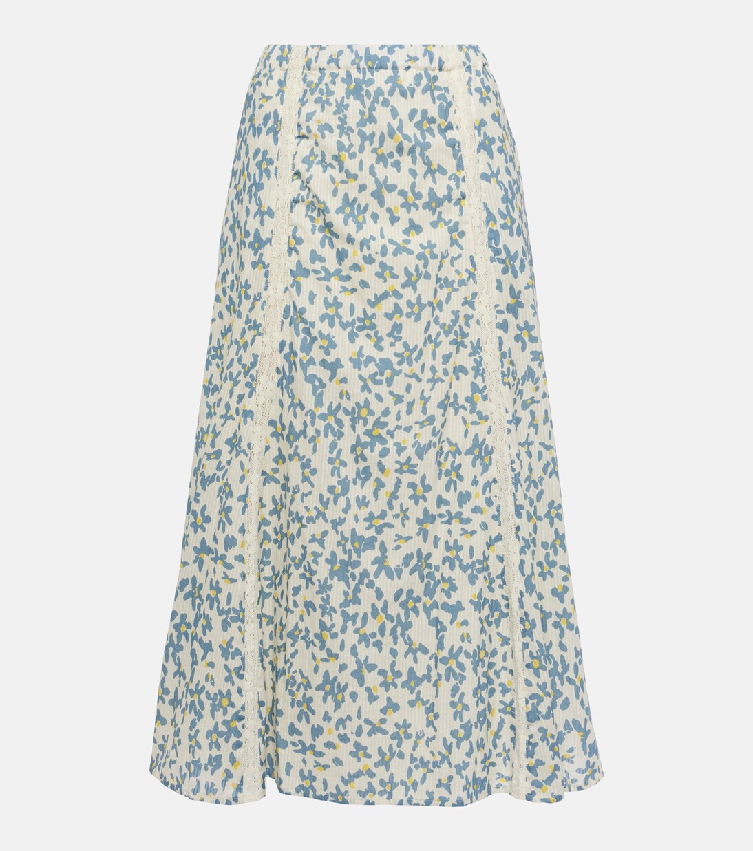 Falda midi Kona de algodón floral | Velvet