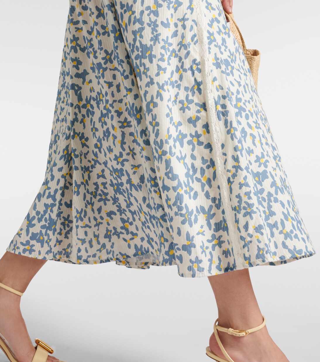 Falda midi Kona de algodón floral | Velvet