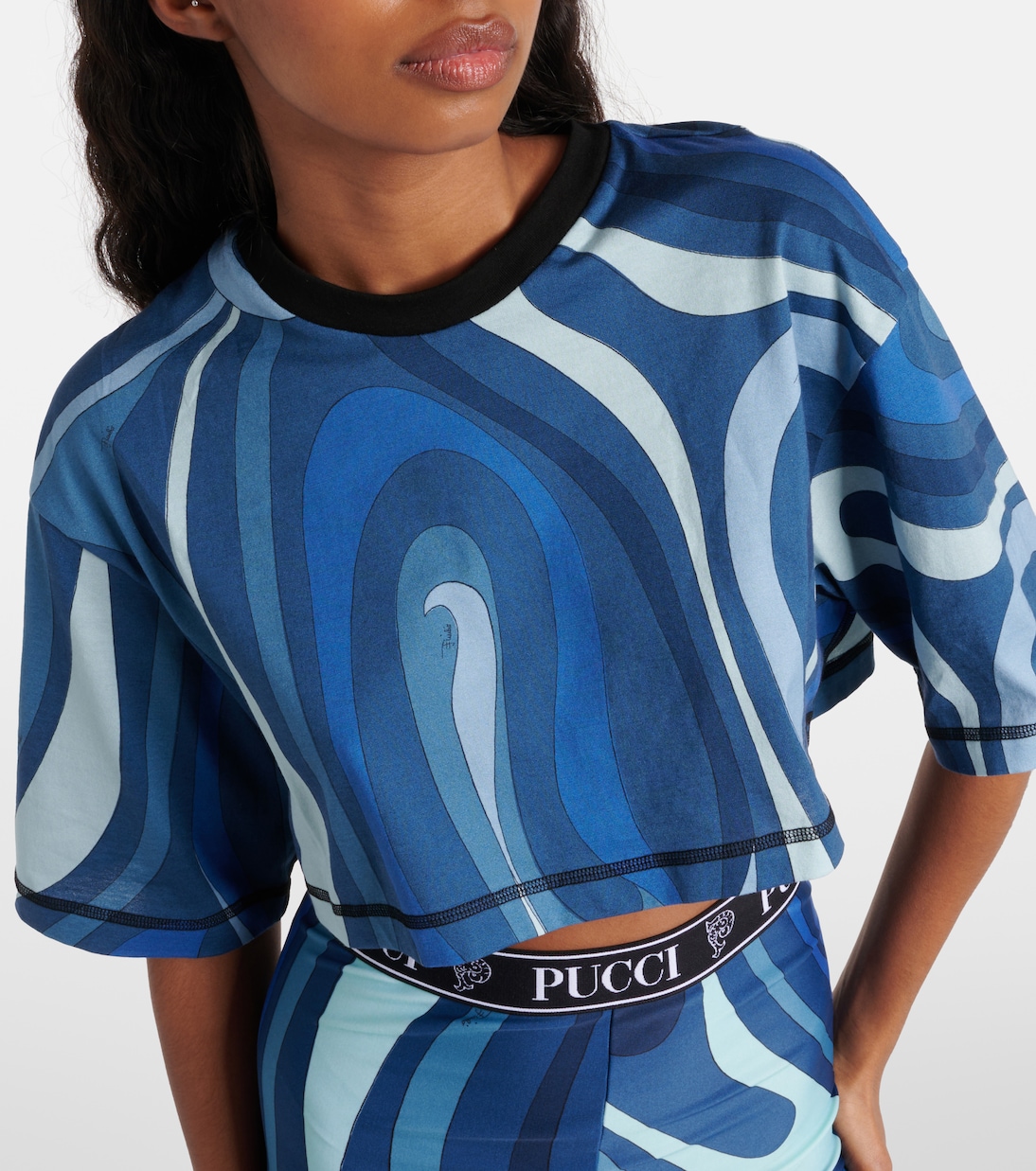 Crop top Marmo de jersey de algodón | Pucci