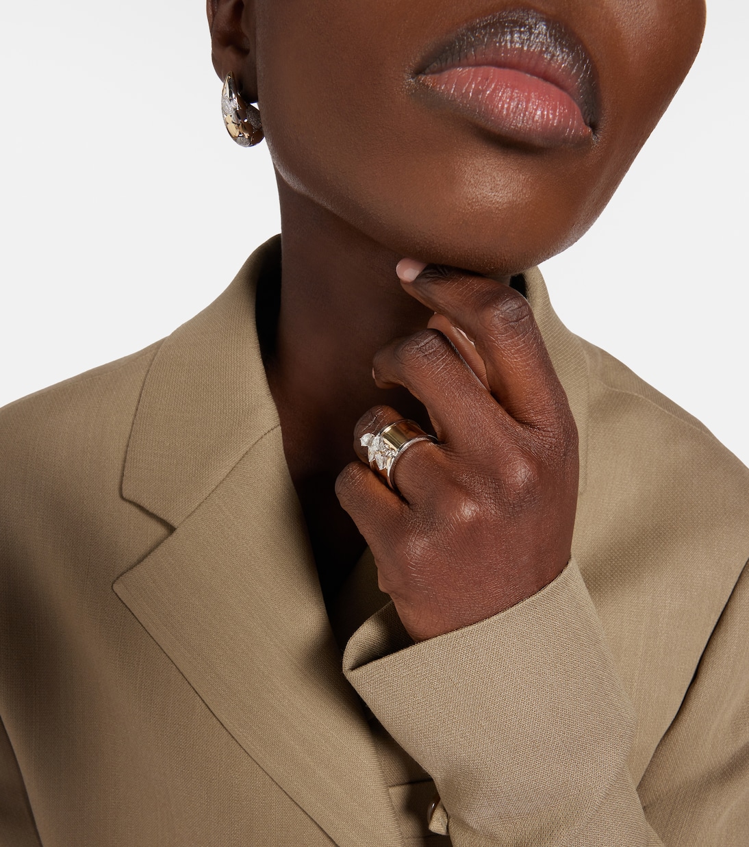 Erin 18kt gold and white gold ring with diamonds | Rainbow K