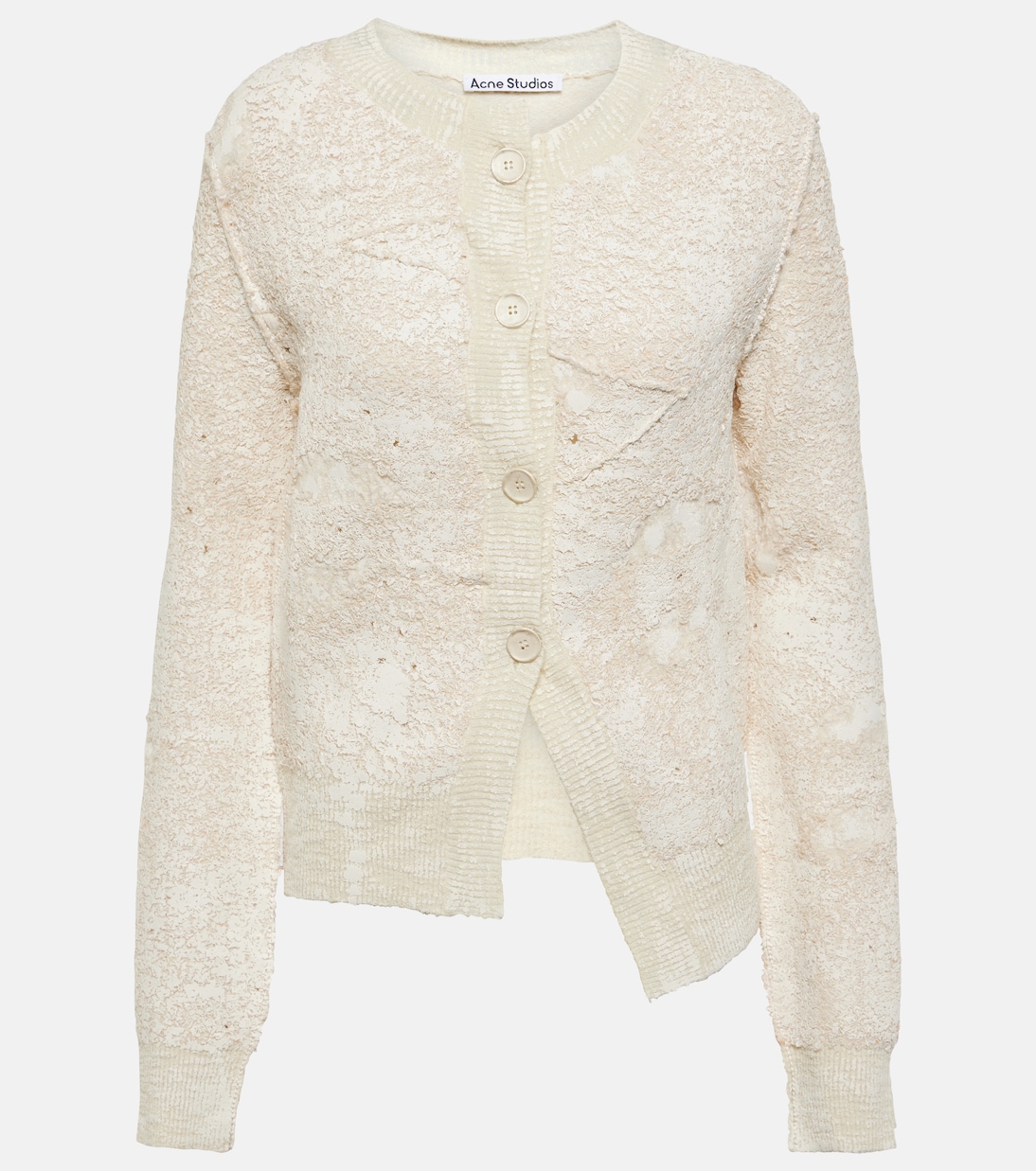 Asymmetric cardigan in white - Acne Studios | Mytheresa