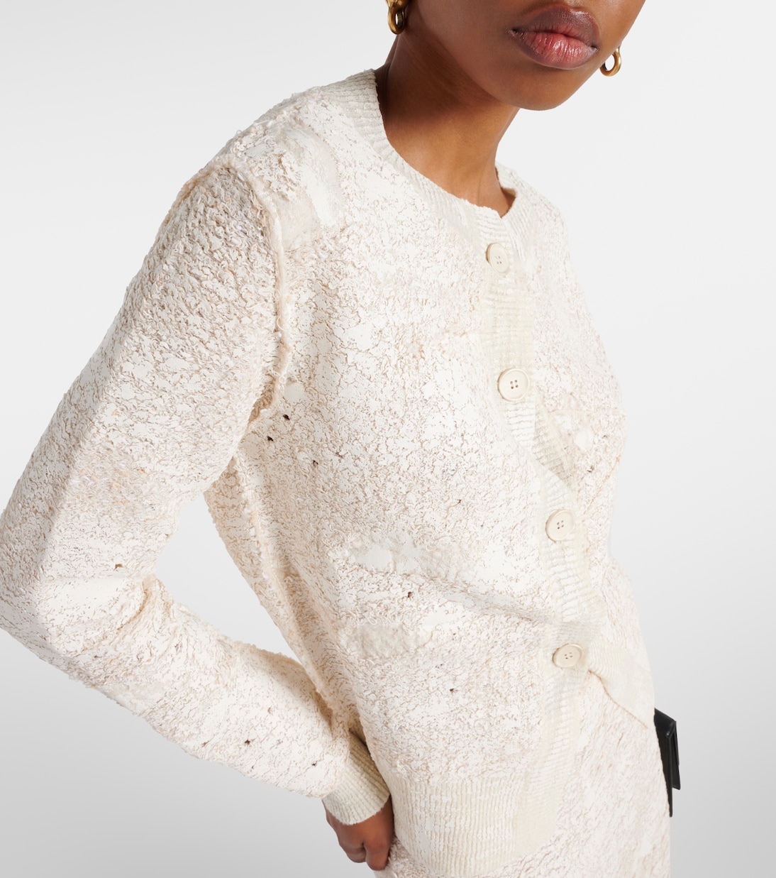 Asymmetric cardigan in white - Acne Studios | Mytheresa
