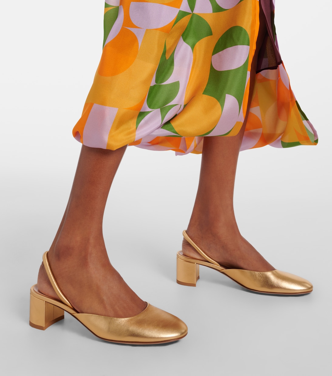 Mules Tivoli 45 in pelle metallizzata | Gianvito Rossi