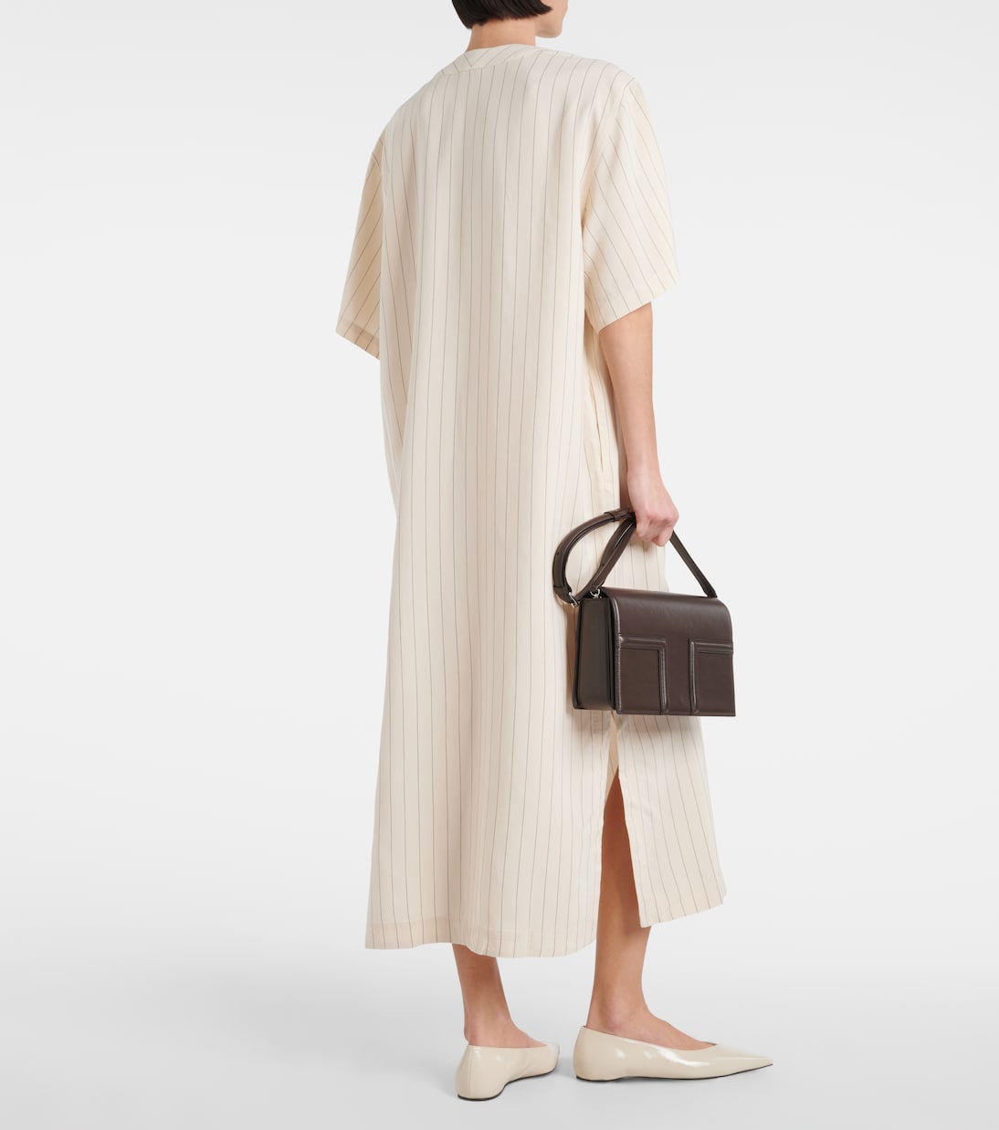 Vestido camisero midi Miles de crepé | Toteme