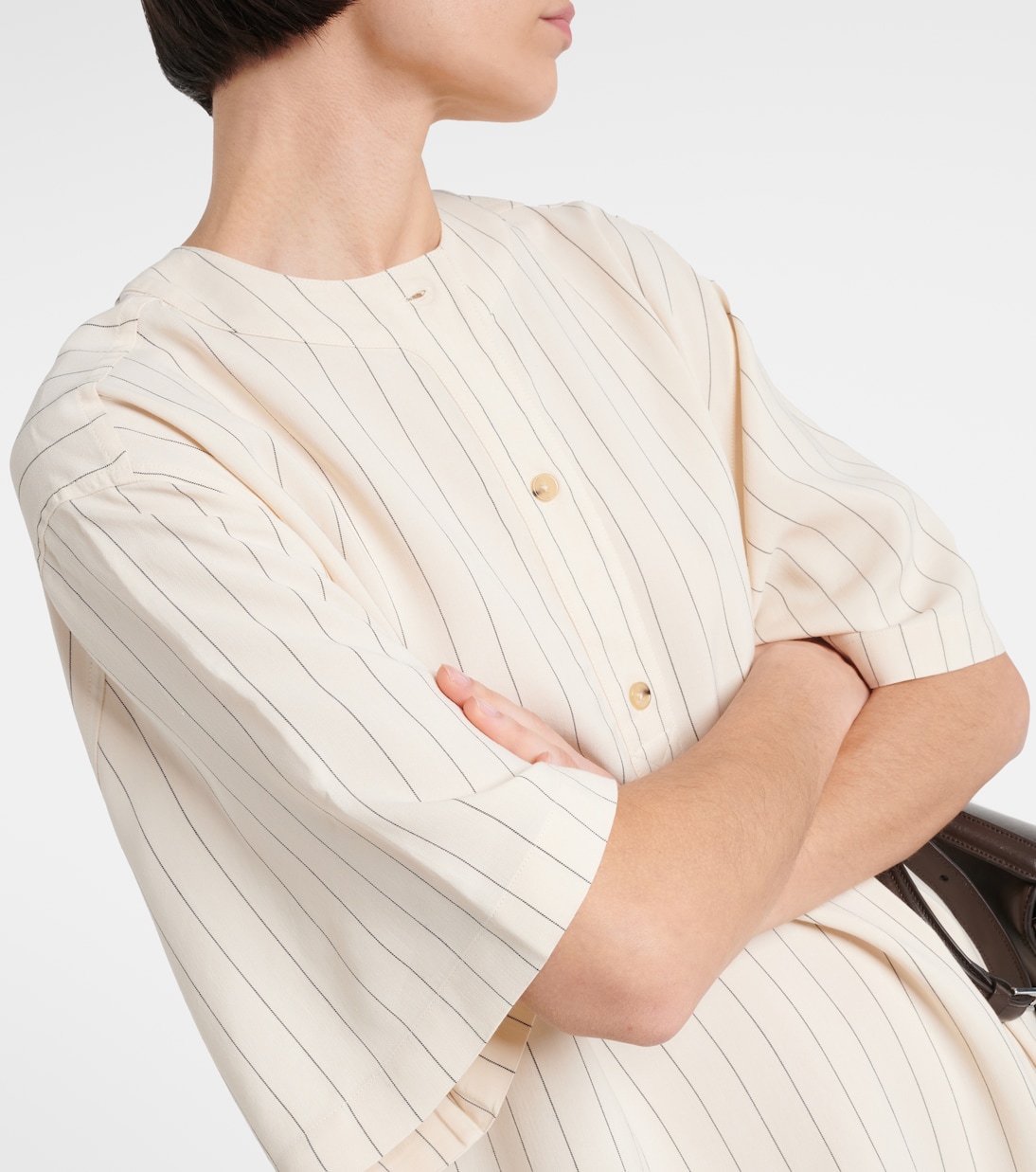 Vestido camisero midi Miles de crepé | Toteme