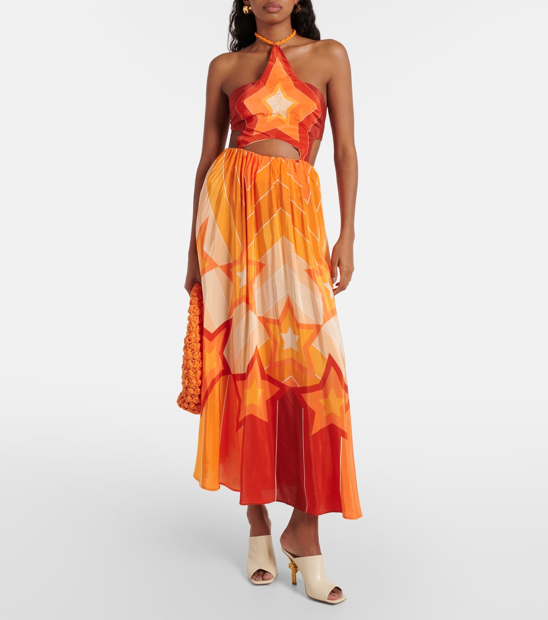 Abito midi Gradient Stripes con cut-out | Farm Rio