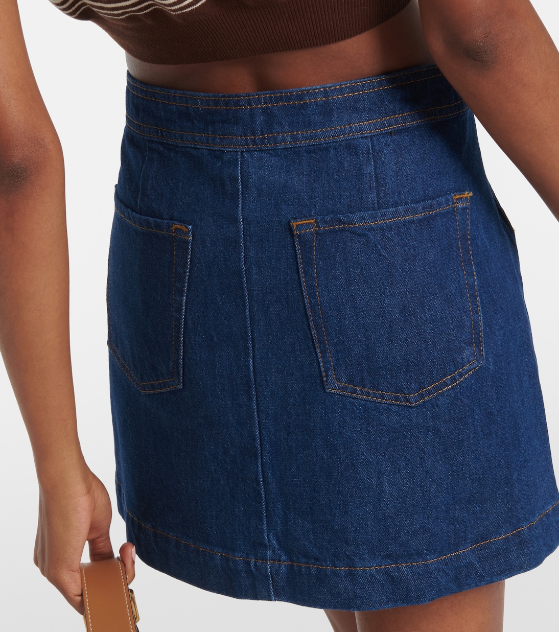 Minifalda Sailor Snap de denim | Frame