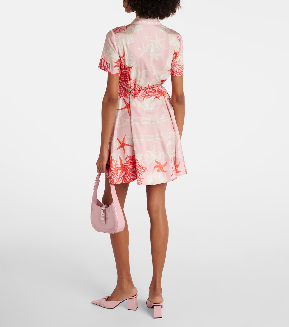 Barocco Sea silk twill shirt dress | Versace