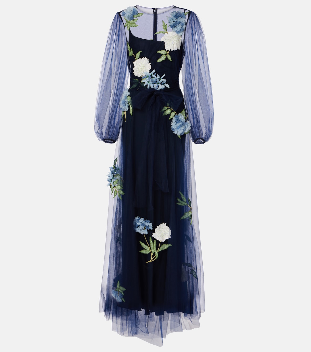 Bestickte Robe aus Tüll | Monique Lhuillier