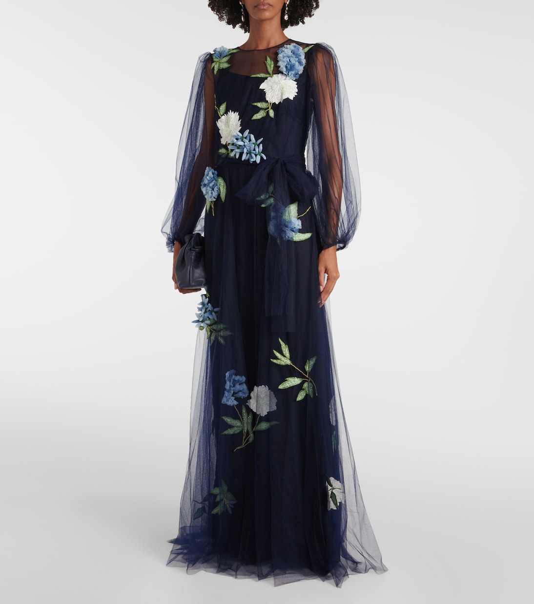Bestickte Robe aus Tüll | Monique Lhuillier