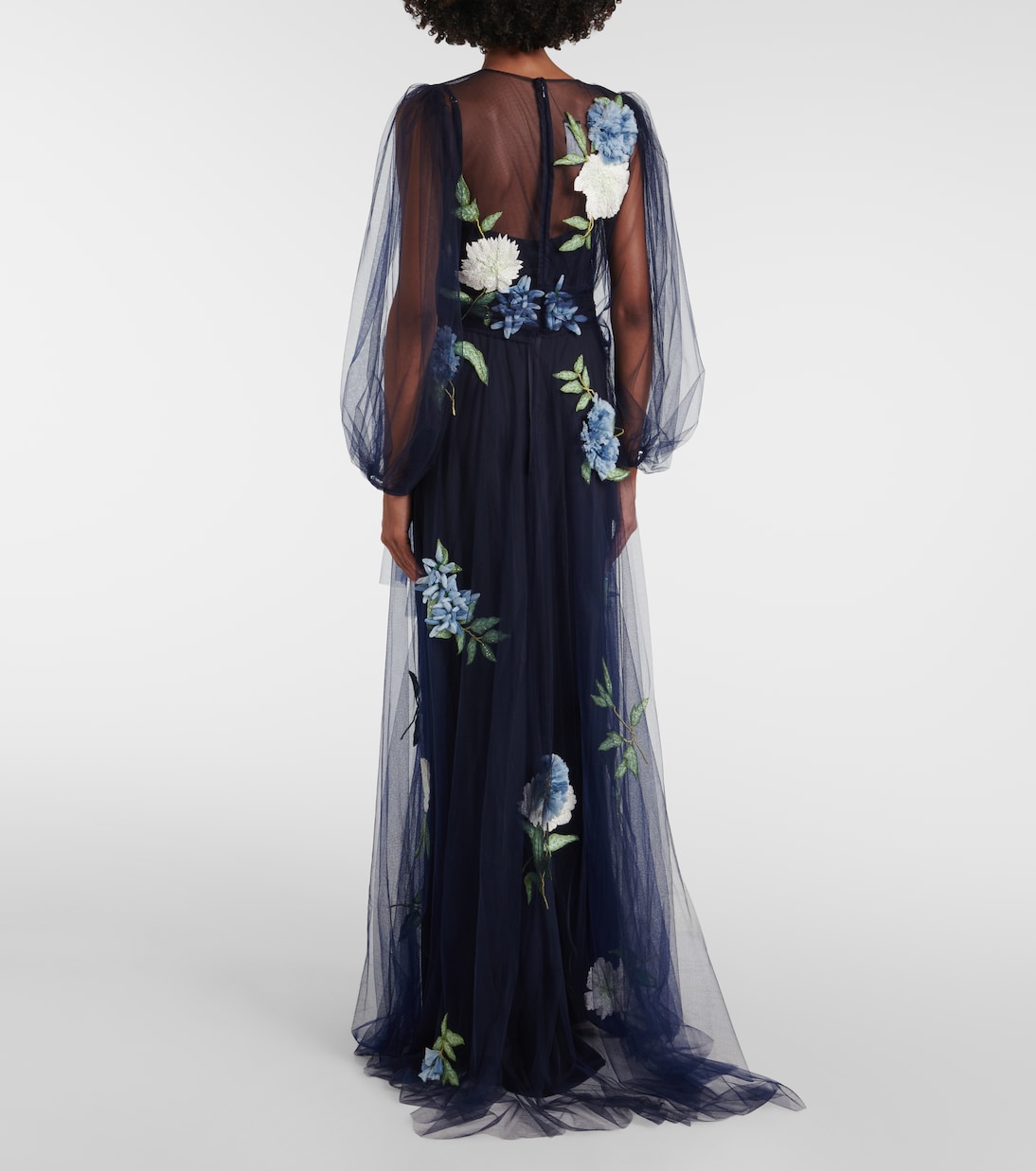 Bestickte Robe aus Tüll | Monique Lhuillier