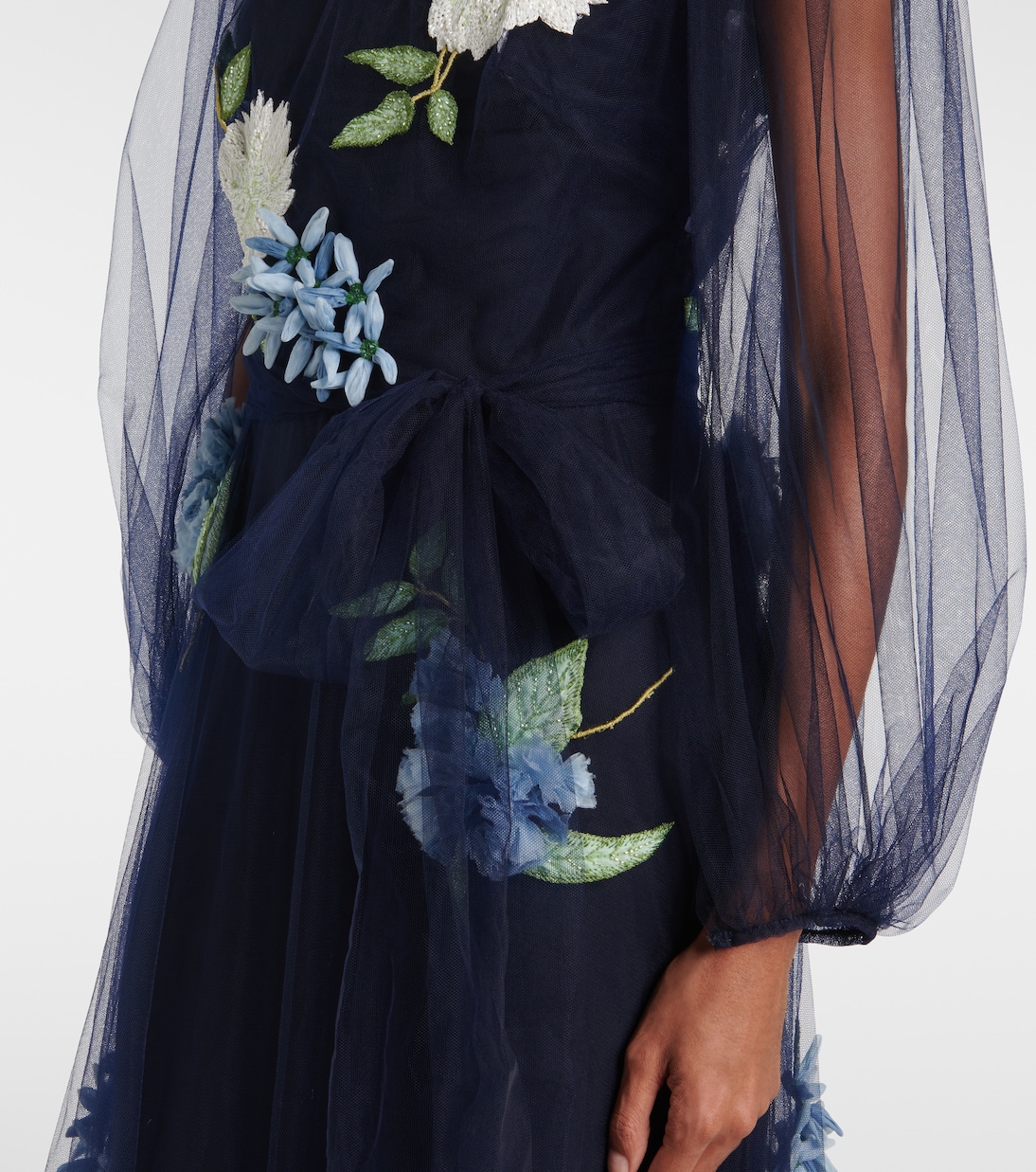 Bestickte Robe aus Tüll | Monique Lhuillier