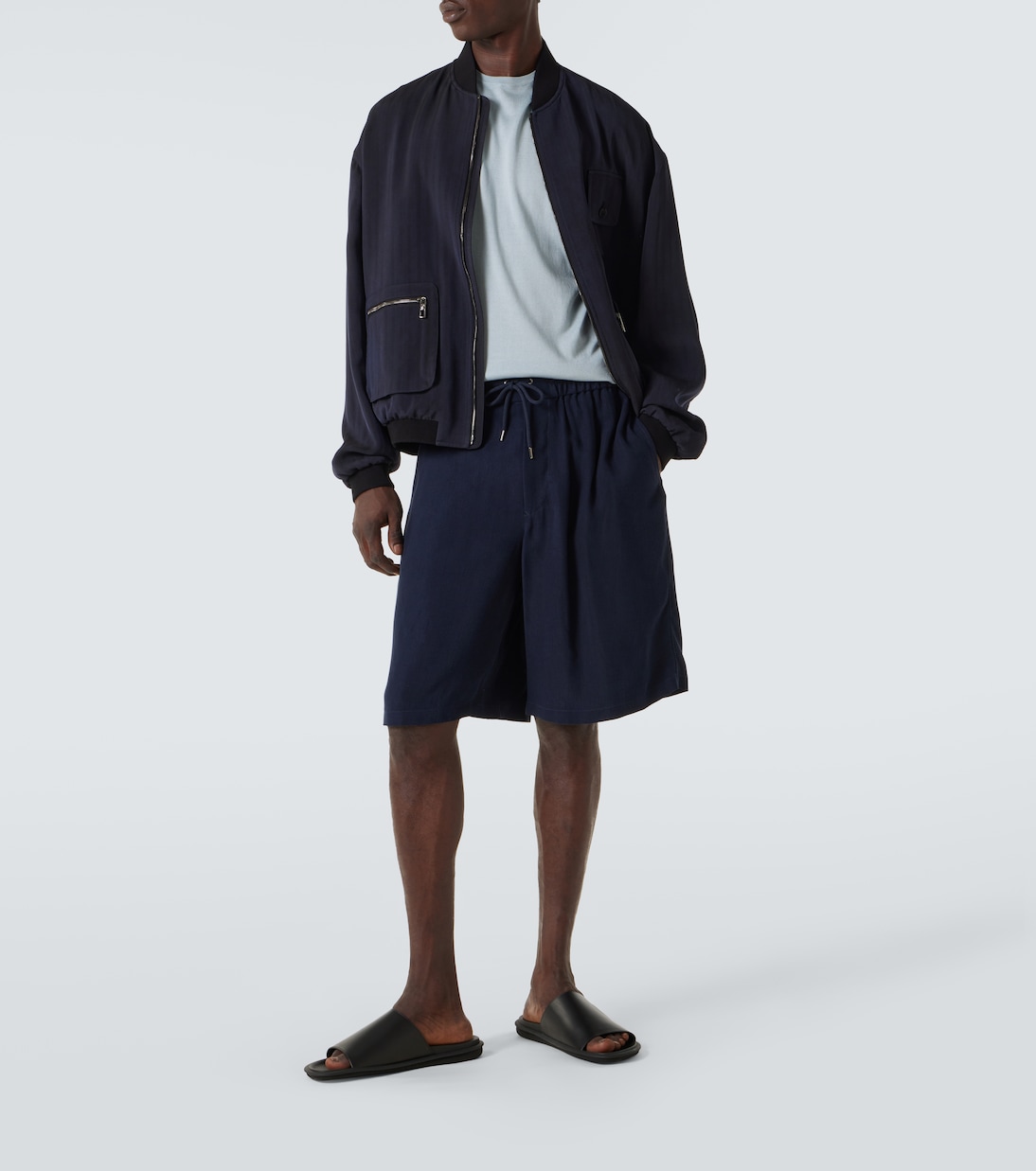 Gerade High-Rise Shorts | Giorgio Armani