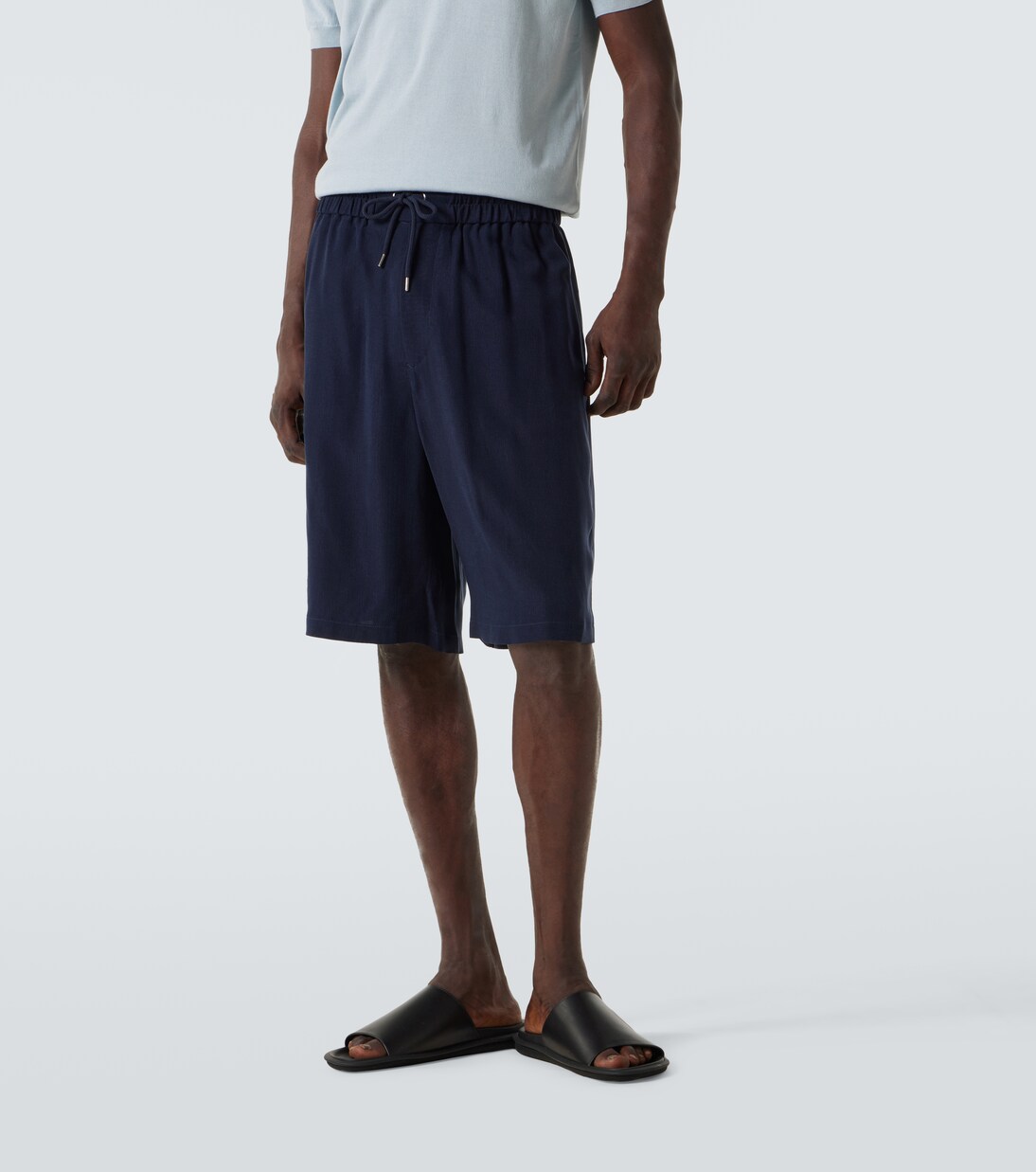 Gerade High-Rise Shorts | Giorgio Armani