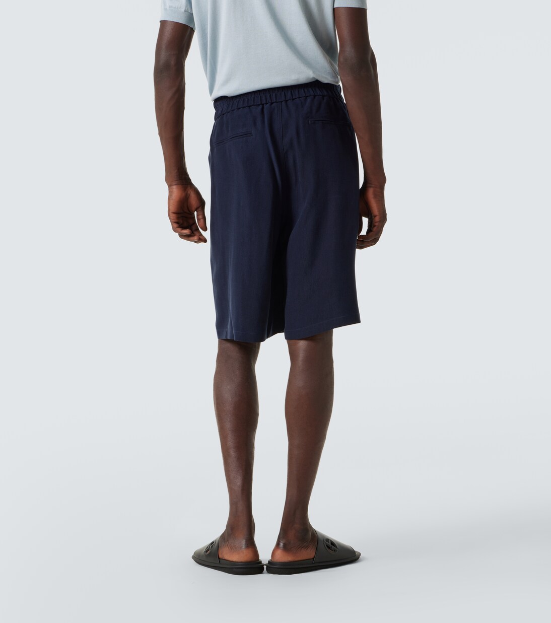 Gerade High-Rise Shorts | Giorgio Armani