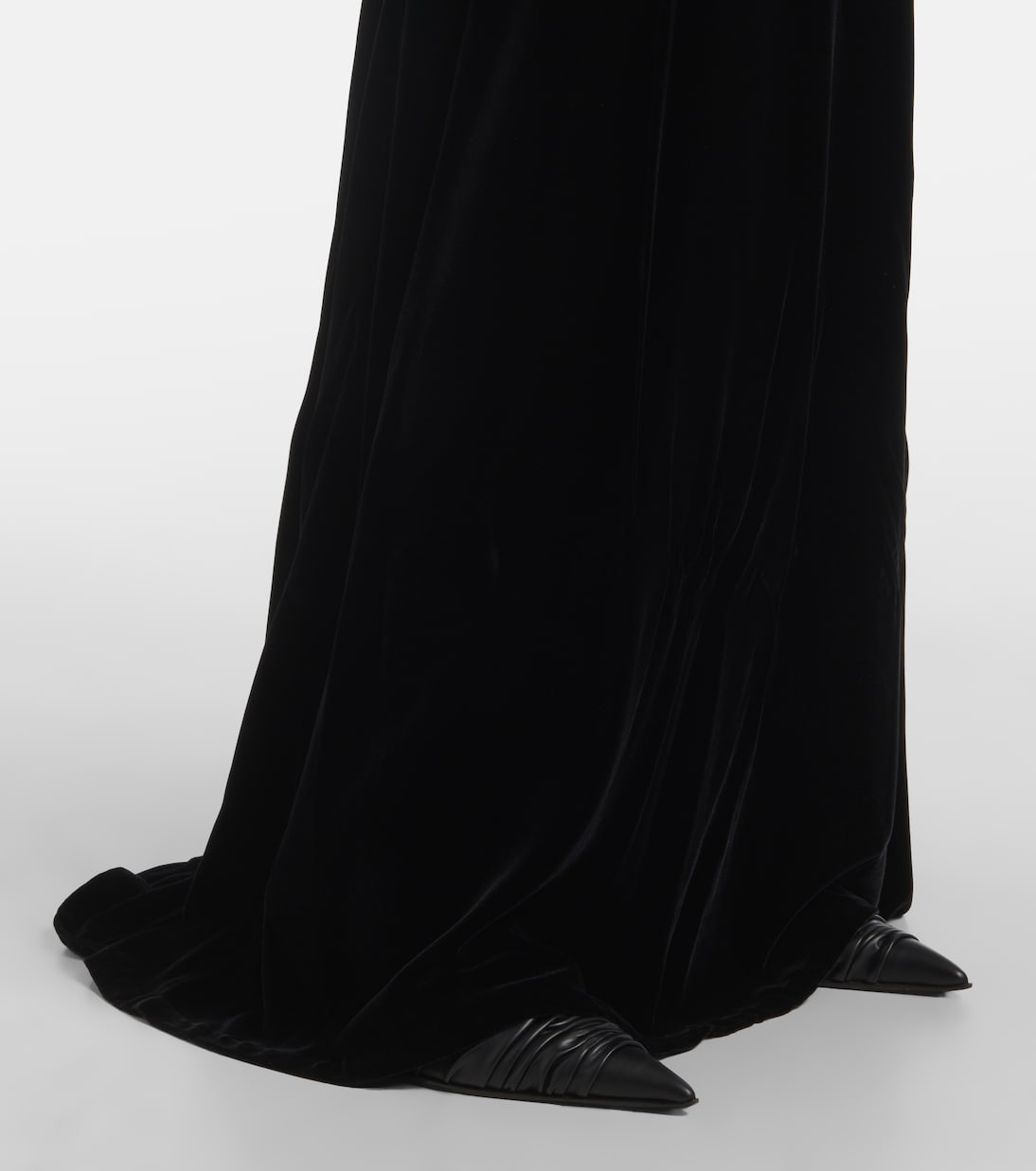 Abito lungo in velluto con ricamo | McQueen