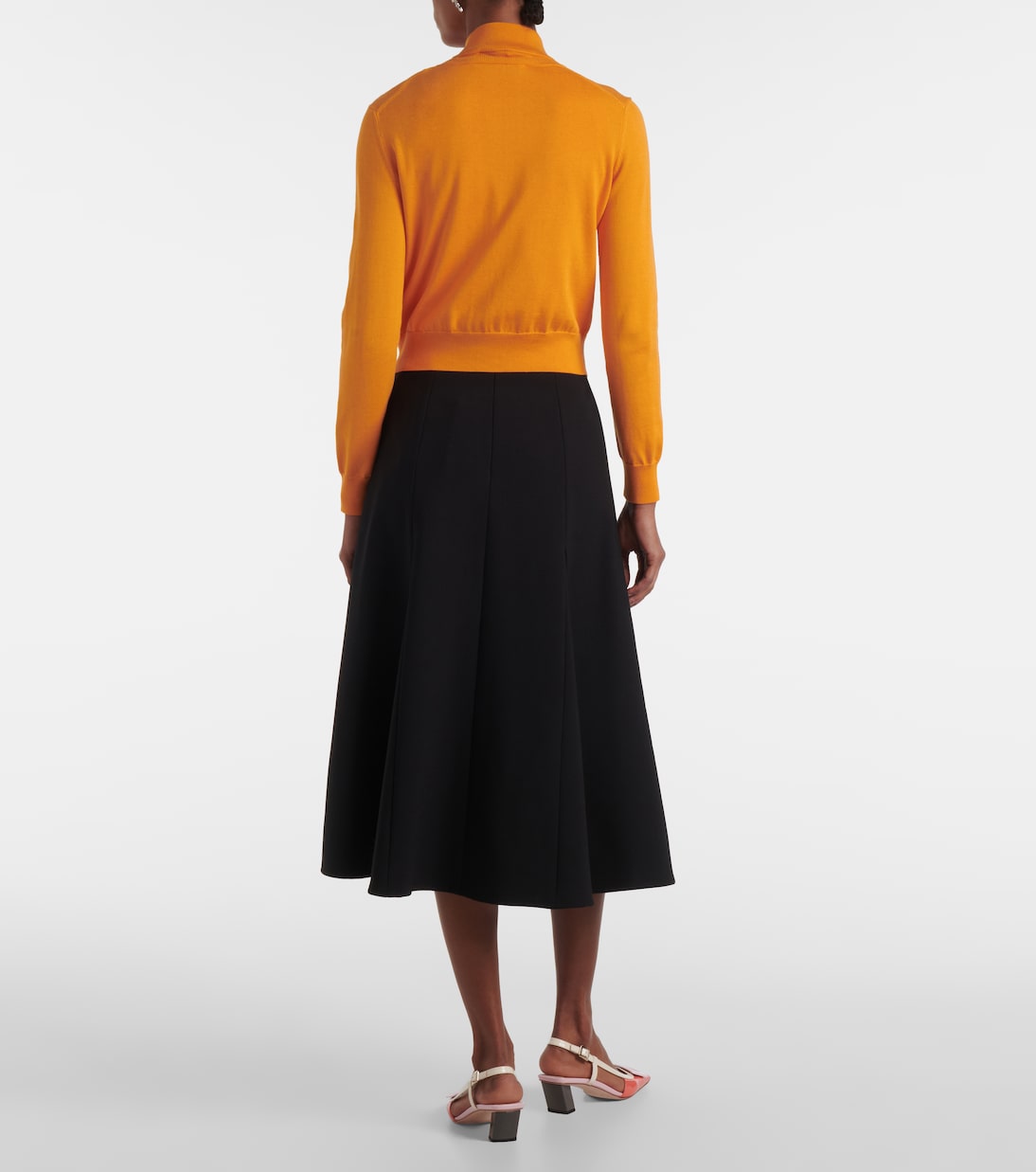 Cardigan raccourci en soie et coton | Carolina Herrera