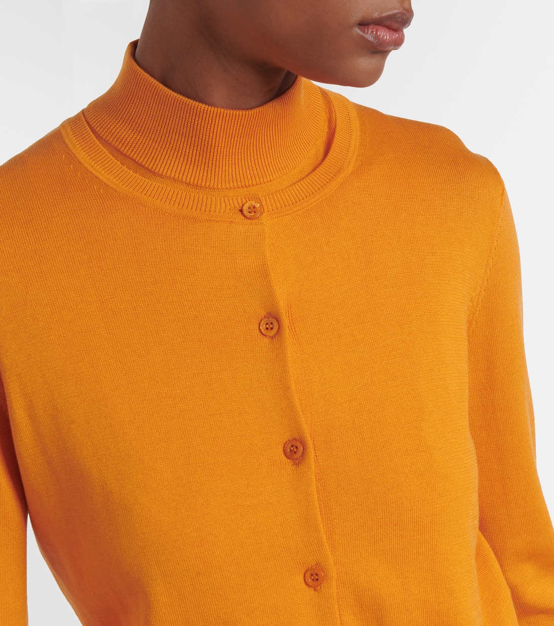 Cardigan raccourci en soie et coton | Carolina Herrera
