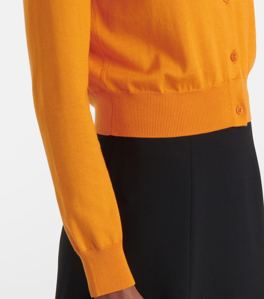 Cardigan raccourci en soie et coton | Carolina Herrera
