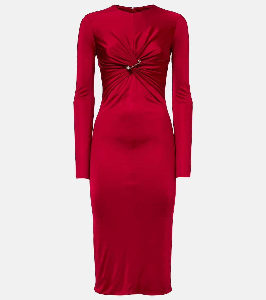 Abito midi Safety Pin in jersey | Versace
