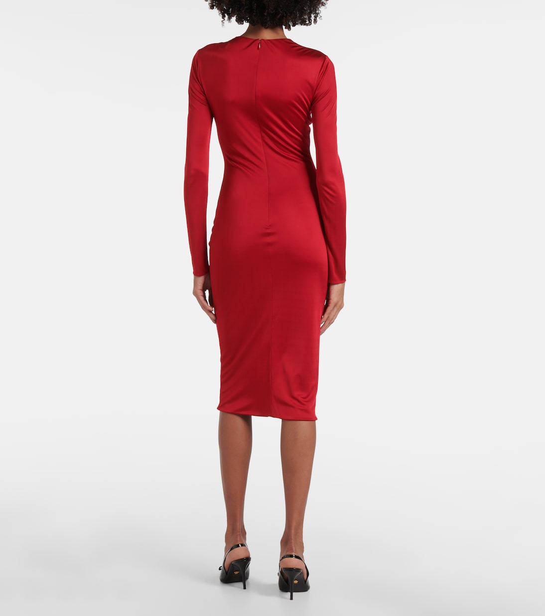 Abito midi Safety Pin in jersey | Versace