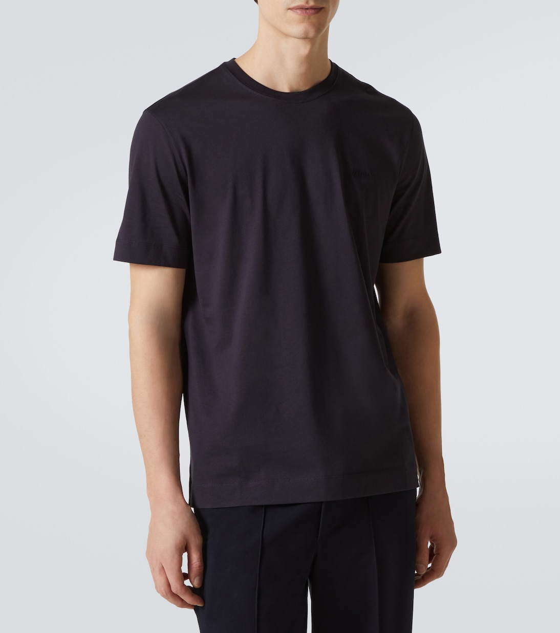 Camiseta de jersey de algodón con logo | Zegna