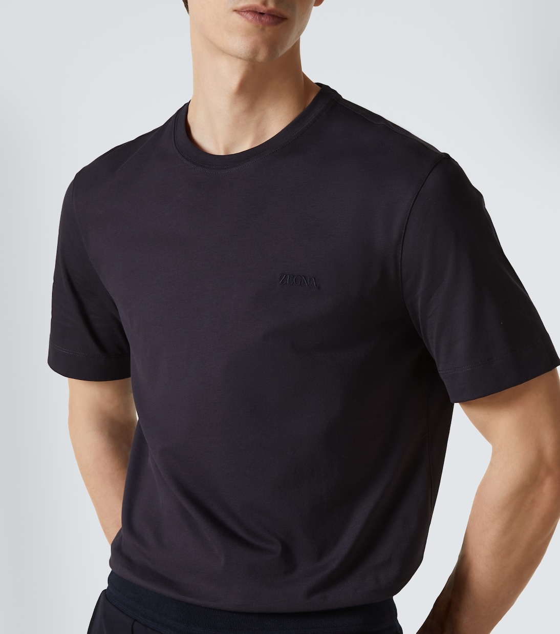 Camiseta de jersey de algodón con logo | Zegna