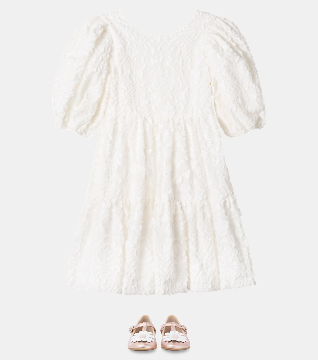 Besticktes Kleid aus einem Baumwollgemisch | Tartine et Chocolat