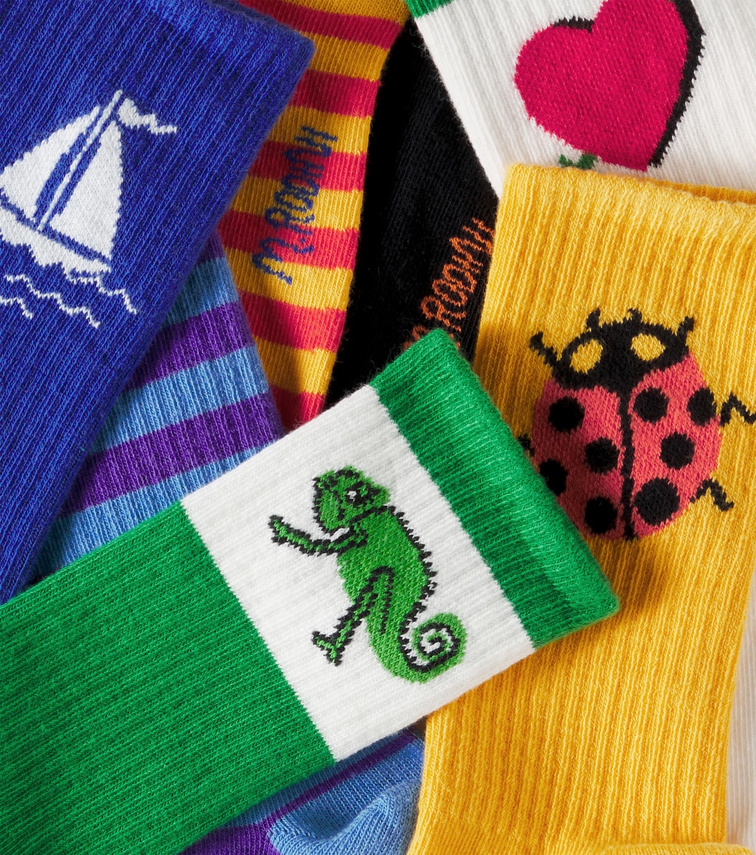 Seagull set of 7 pairs of cotton-blend socks | Mini Rodini