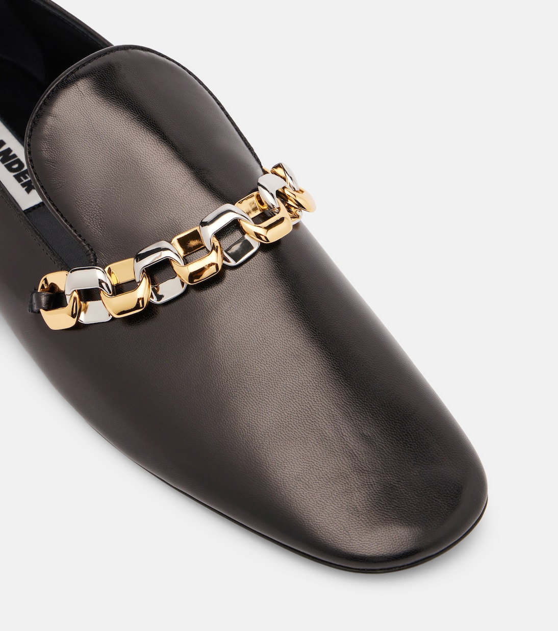 Chain-detail leather loafers | Jil Sander