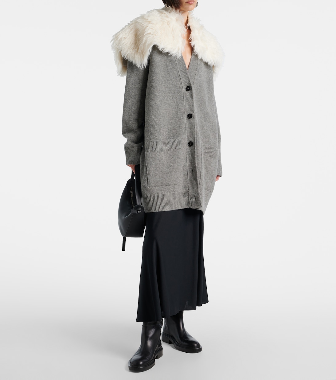 Wool, cotton, and cashmere-blend cardigan | Jil Sander
