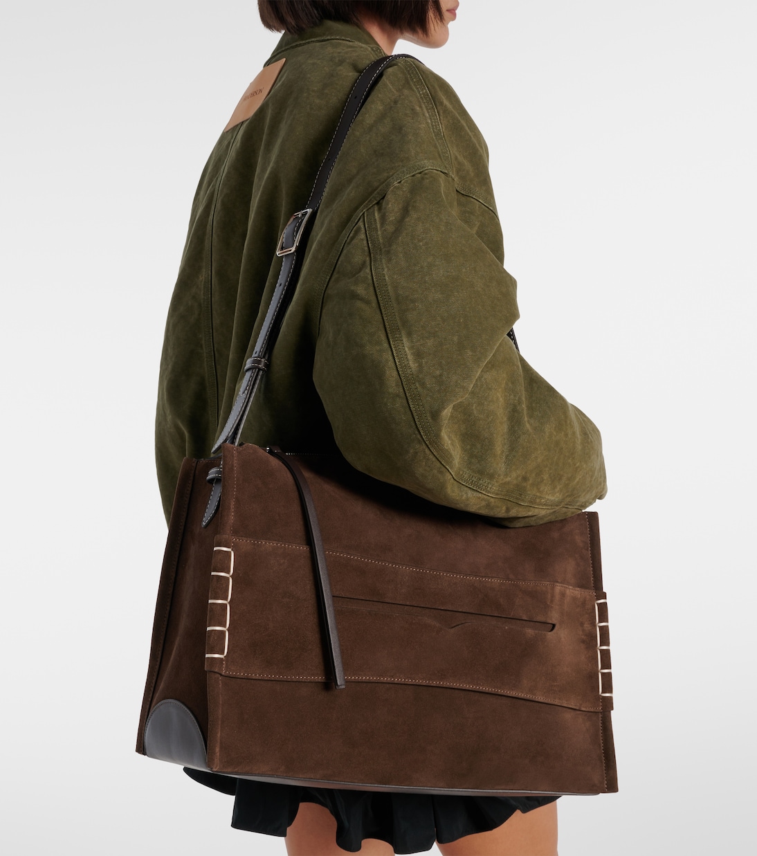 Bolso al hombro Loafer de ante | JW Anderson