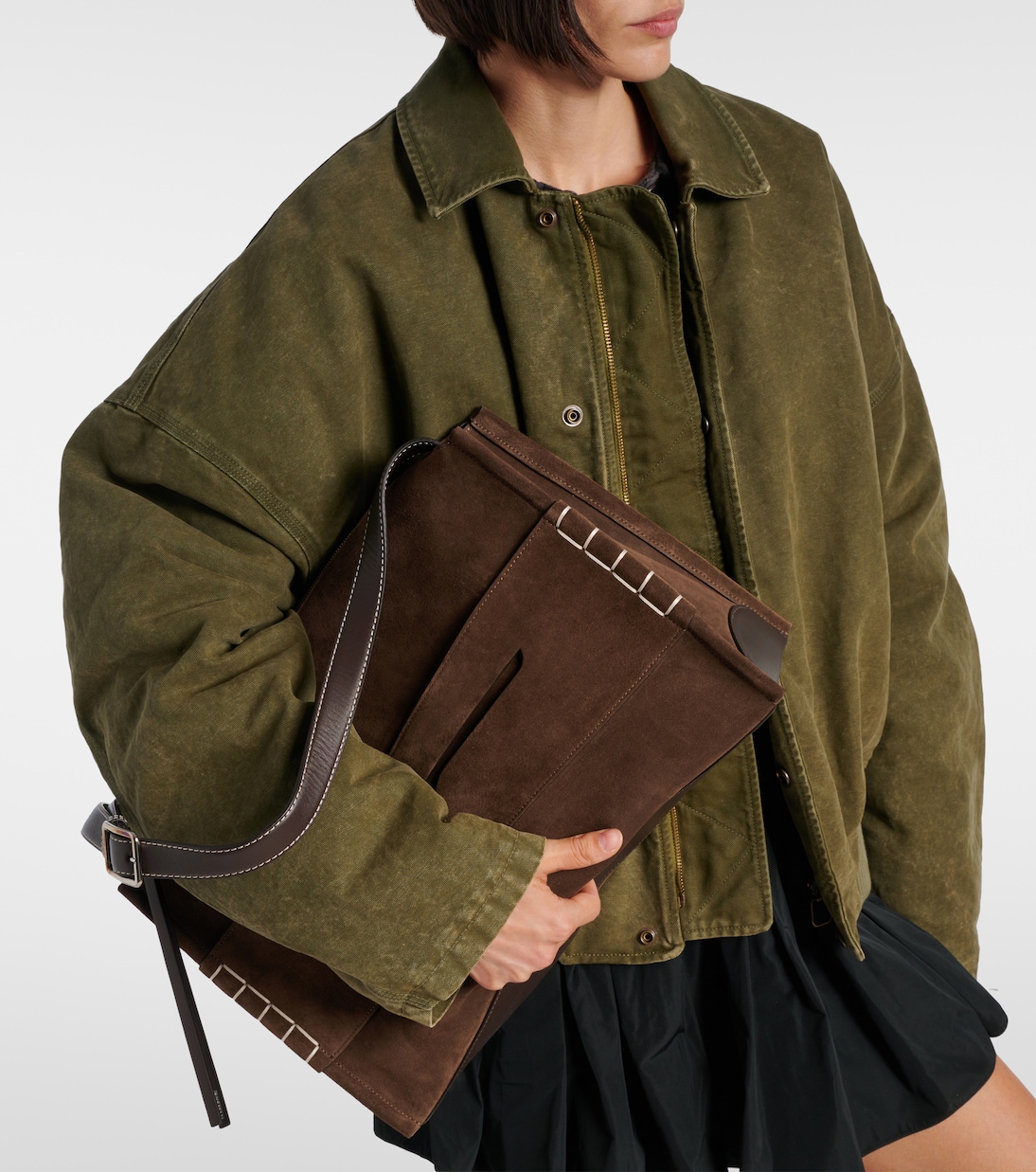 Bolso al hombro Loafer de ante | JW Anderson