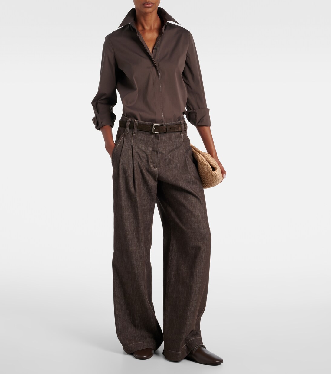 Mid-rise wide-leg jeans | Brunello Cucinelli