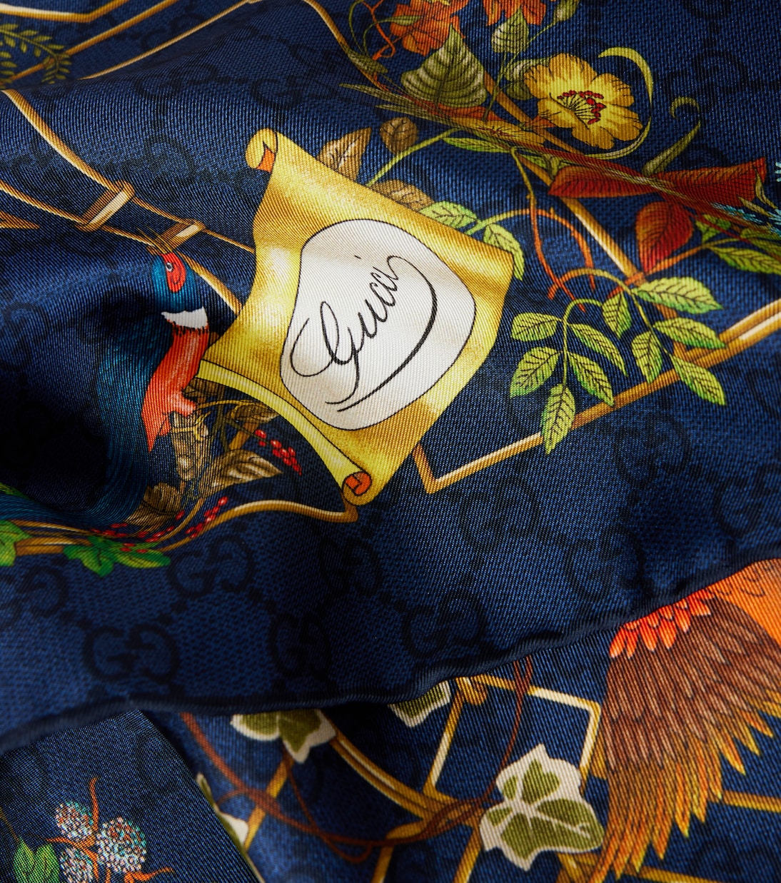 Floral silk twill scarf | Gucci