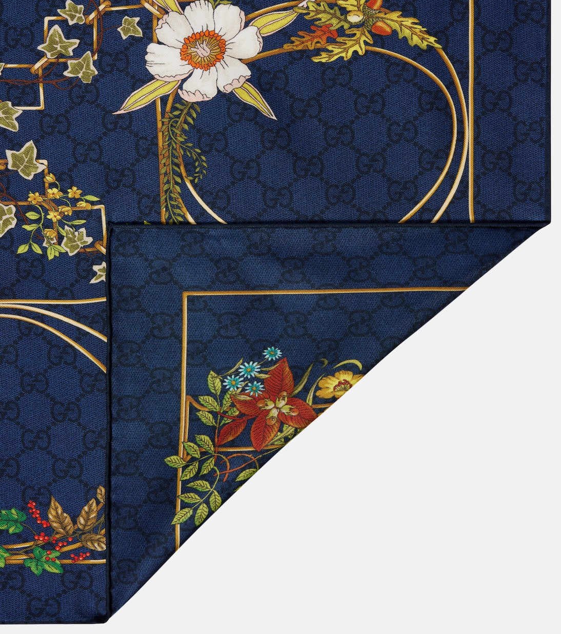 Floral silk twill scarf | Gucci