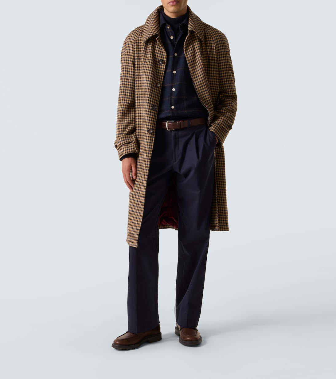 Checked wool, silk and cotton-blend shirt | Kiton