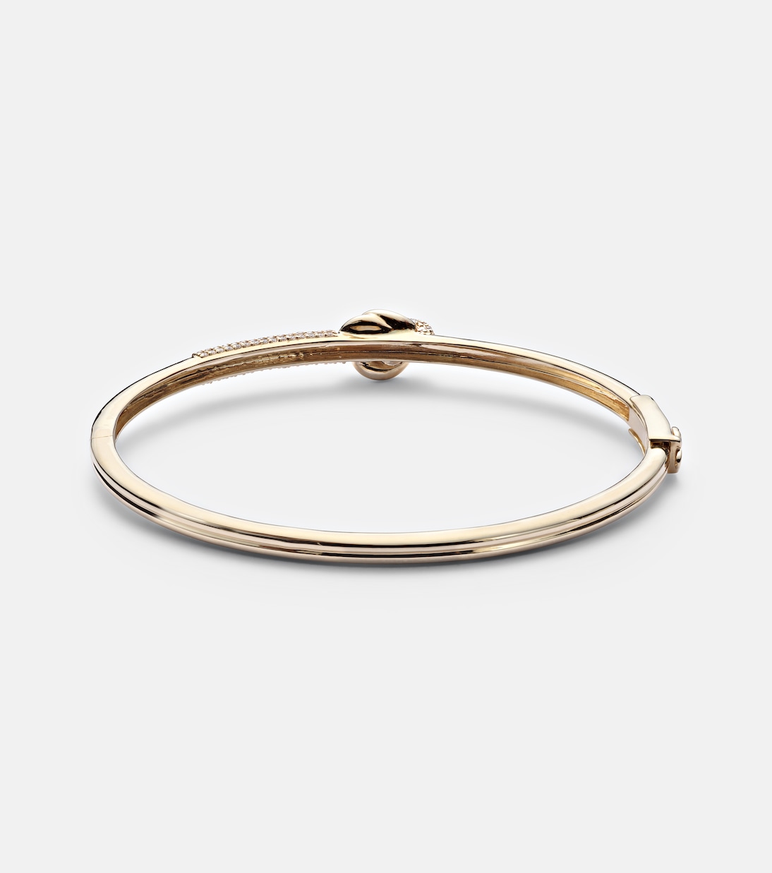 14kt gold bangle with diamond | Stone and Strand