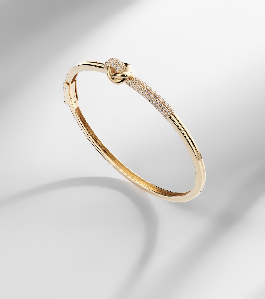 14kt gold bangle with diamond | Stone and Strand