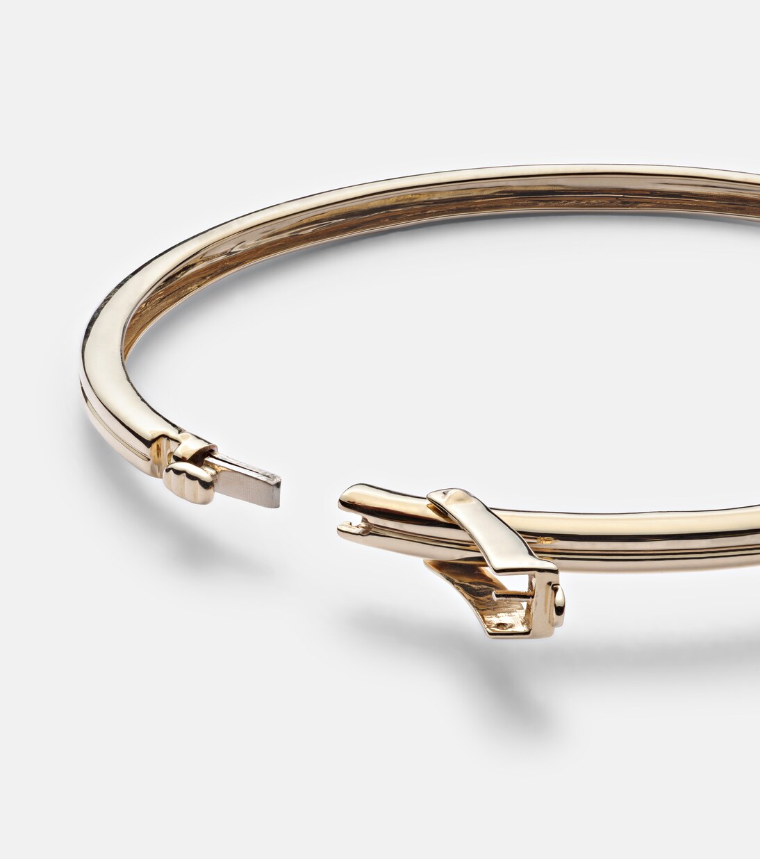 14kt gold bangle with diamond | Stone and Strand