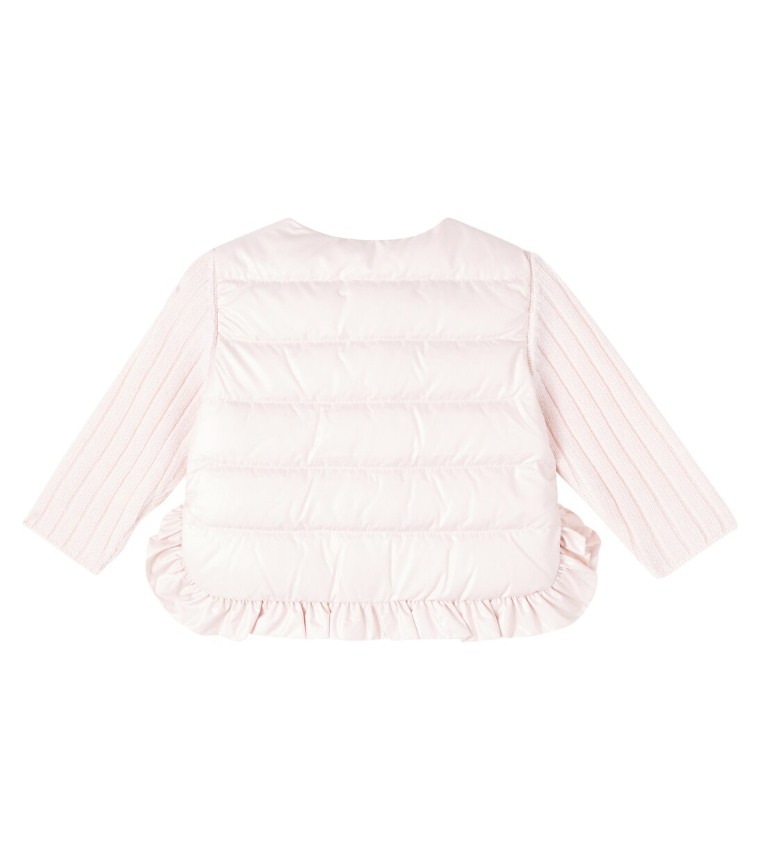 Ruffled down-paneled jacket | Moncler Enfant