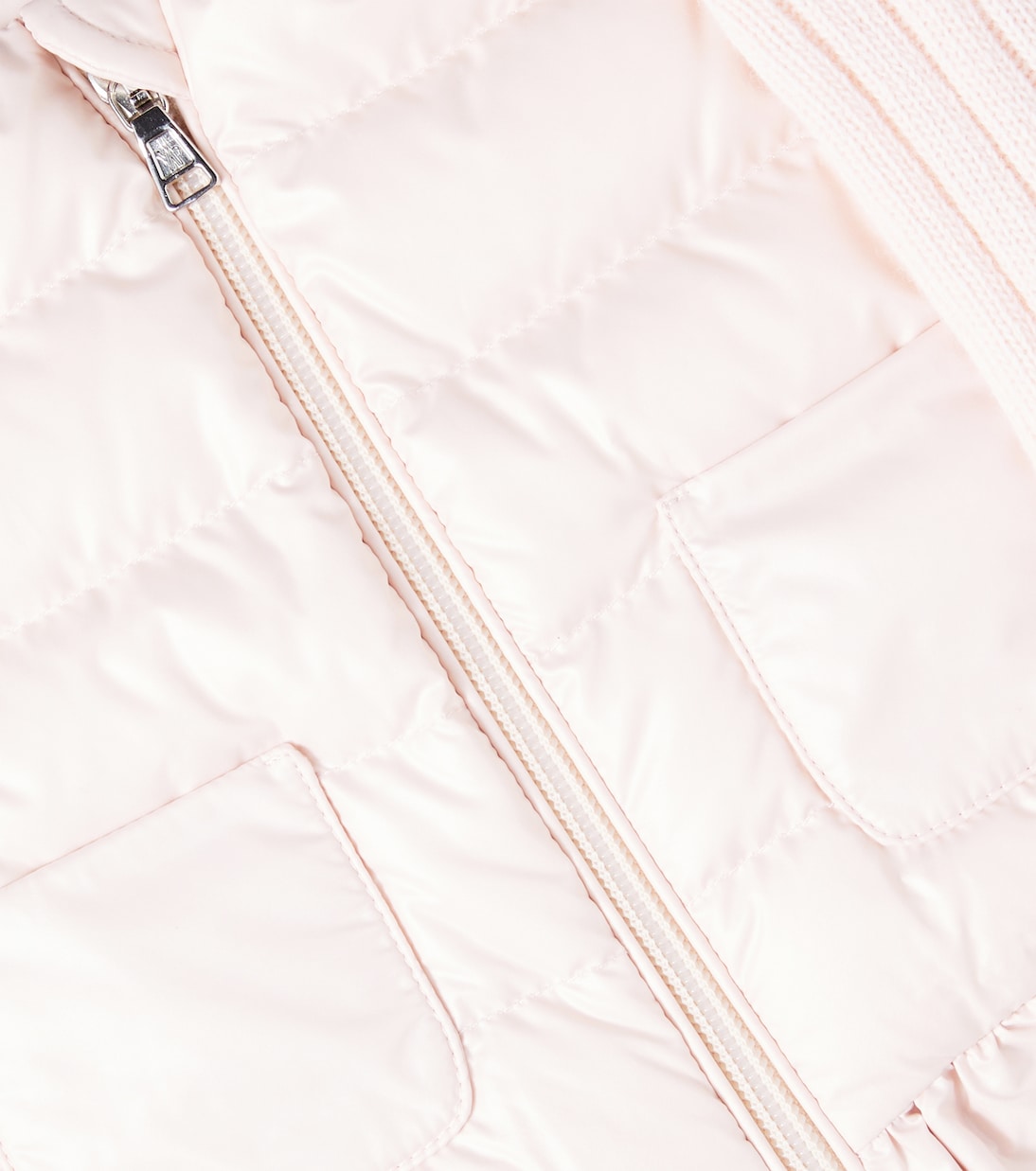 Ruffled down-paneled jacket | Moncler Enfant