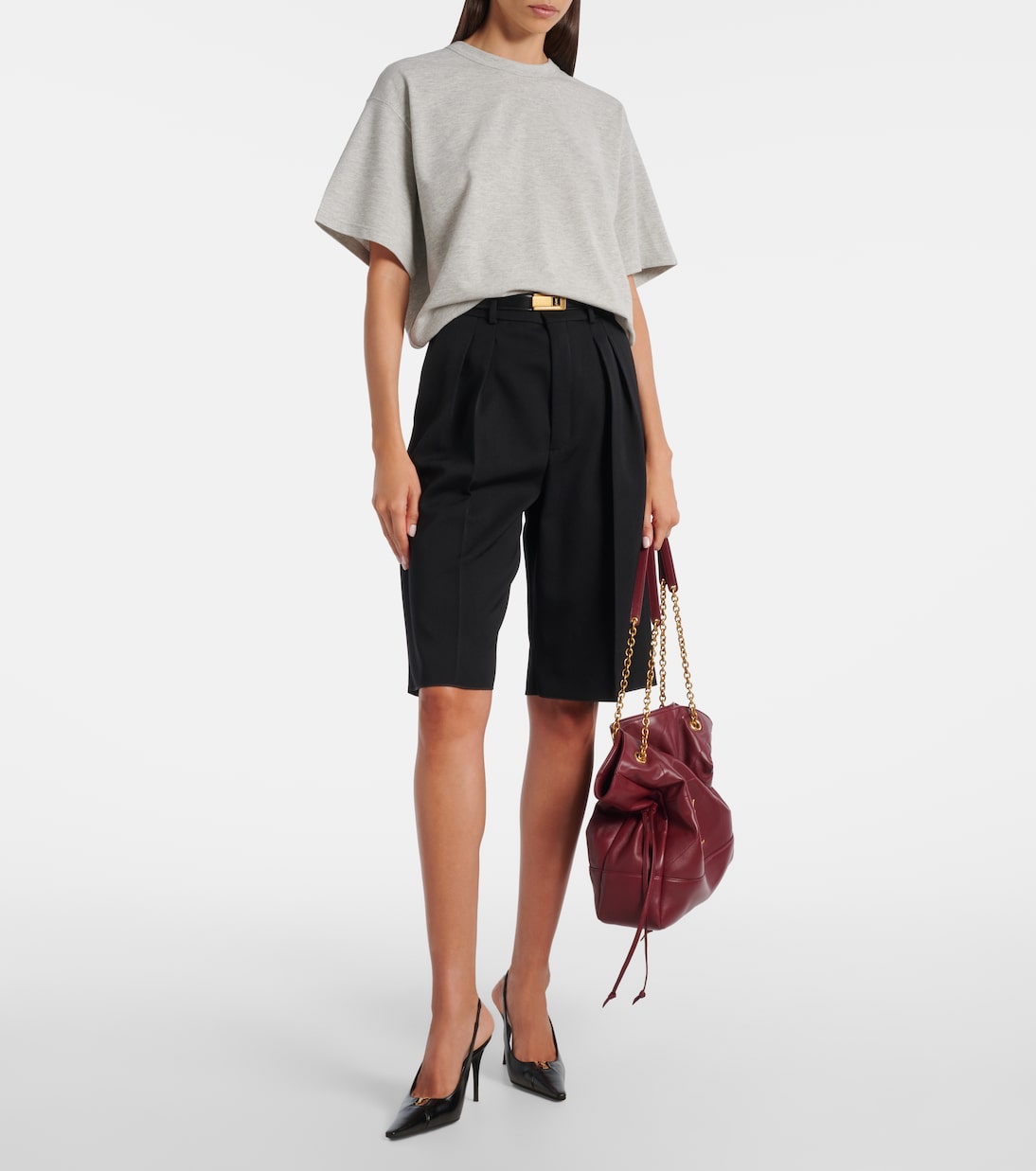 T-shirt Cassandre en coton mélangé  | Saint Laurent