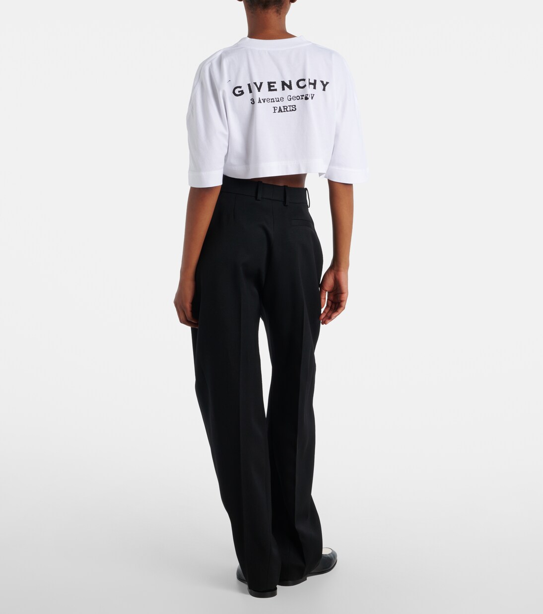 Cropped logo cotton T-shirt | Givenchy