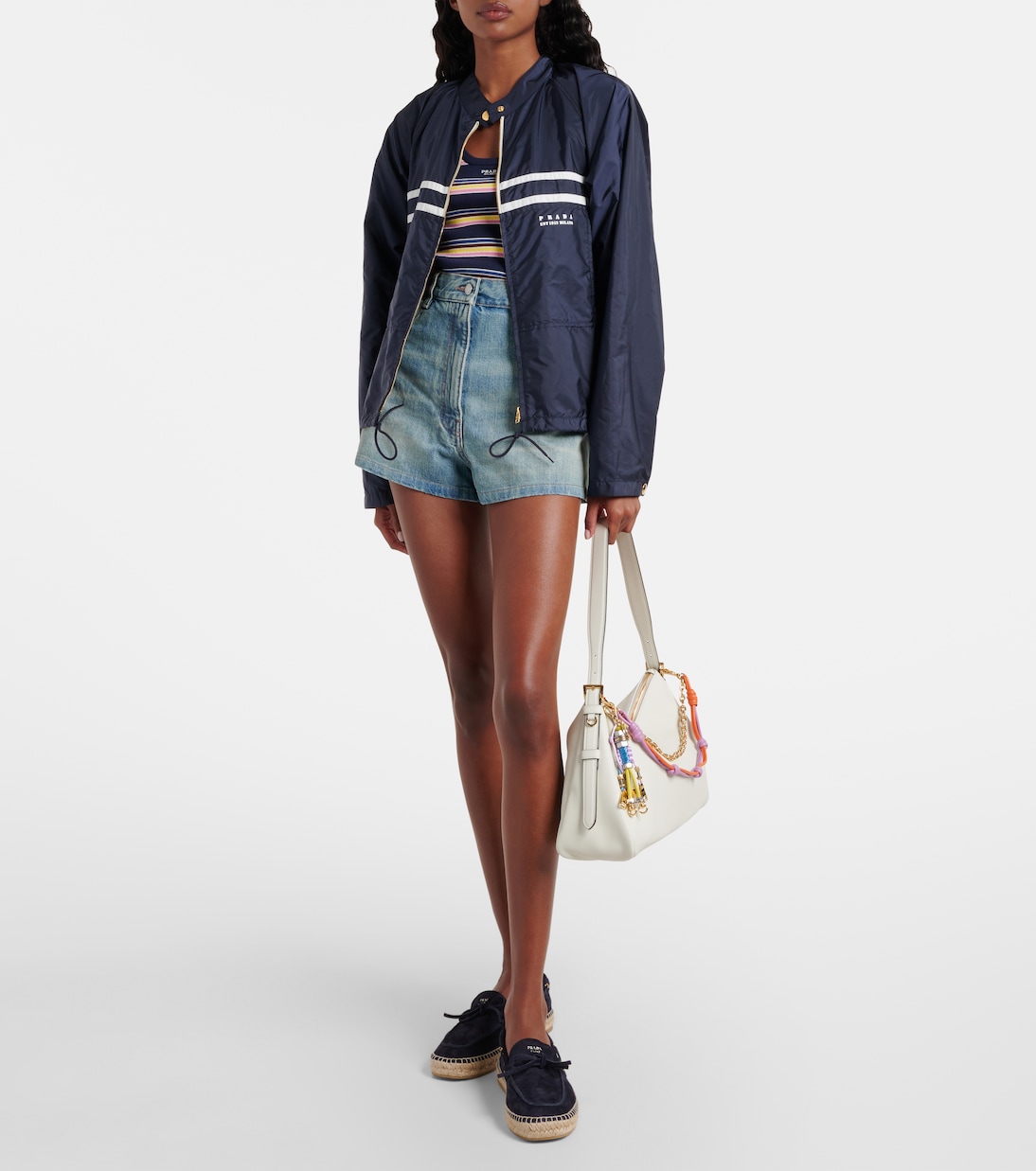 Prada Aimée Large leather shoulder bag | Prada