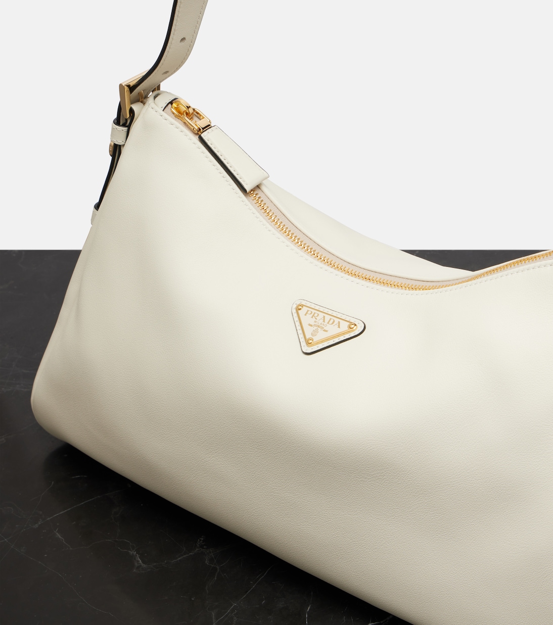 Prada Aimée Large leather shoulder bag | Prada